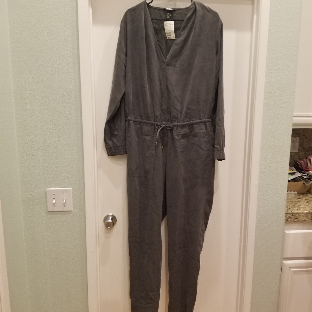 H&M Faux Suede Jumpsuit NWT
